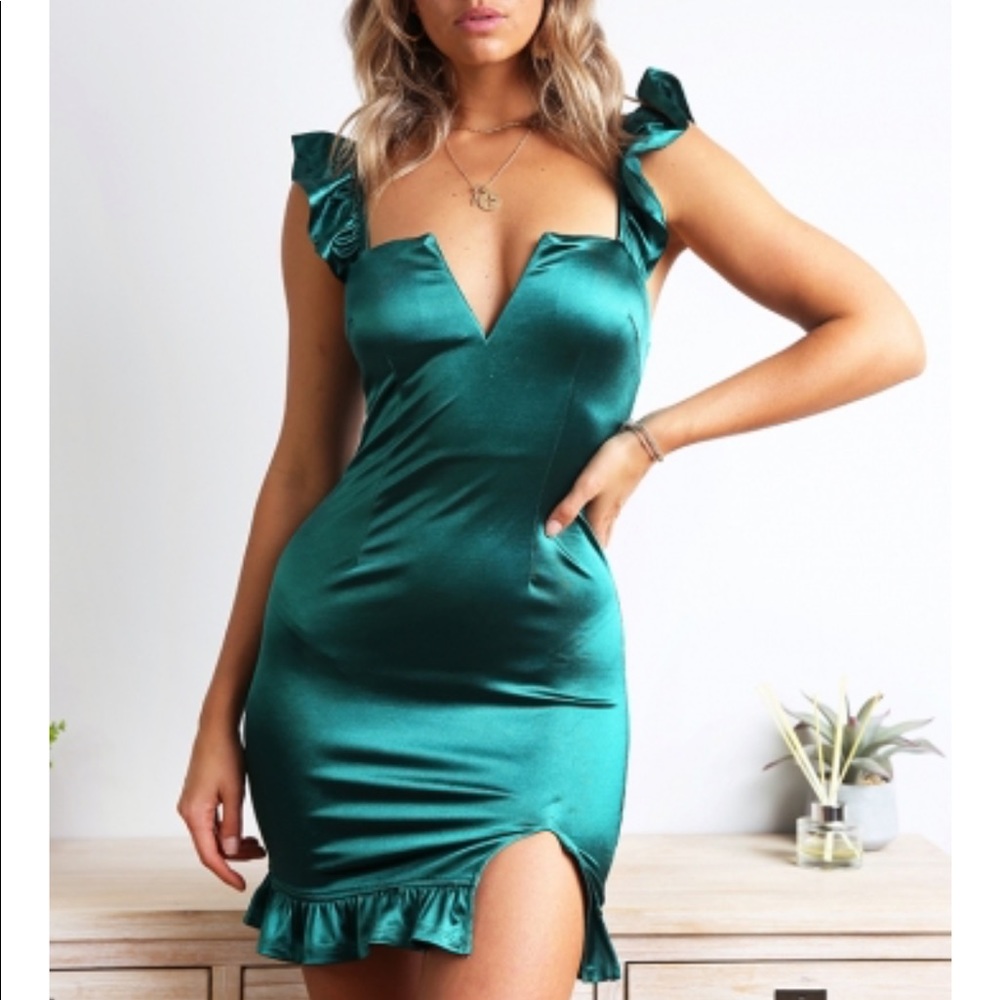 Beginning Boutique Satin Dress